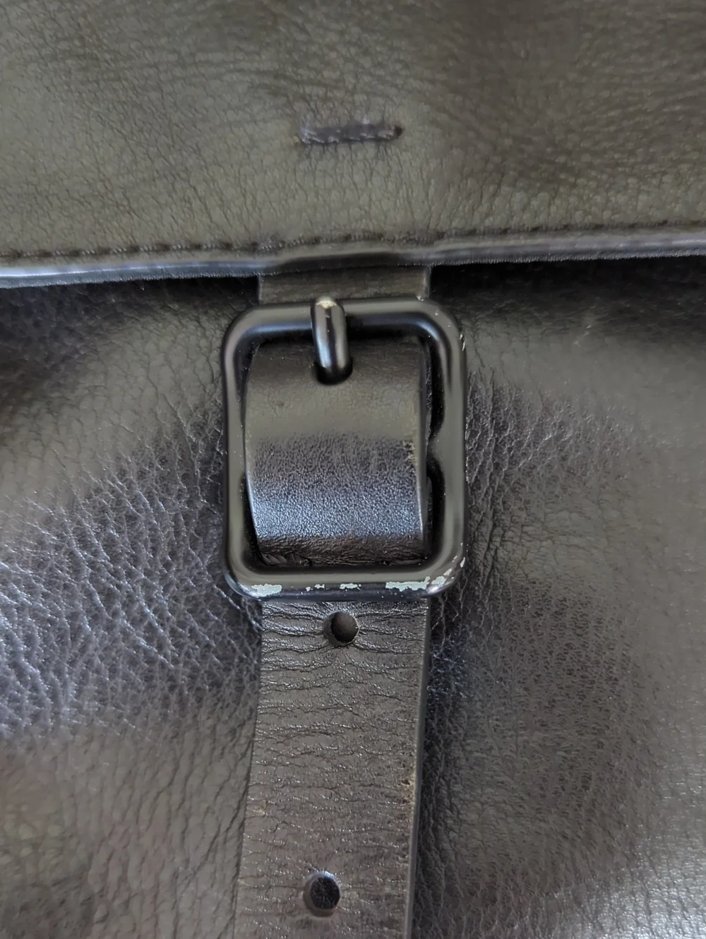 Fossil Black Leather Buckner Messenger Bag
